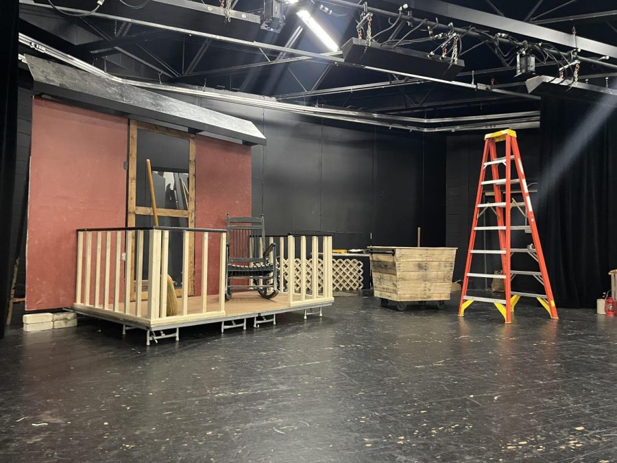 North will put on its first comedy since before the pandemic. The set features a front porch.