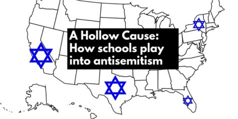 The blue Stars of David represent where antisemitic attacks occur most often.