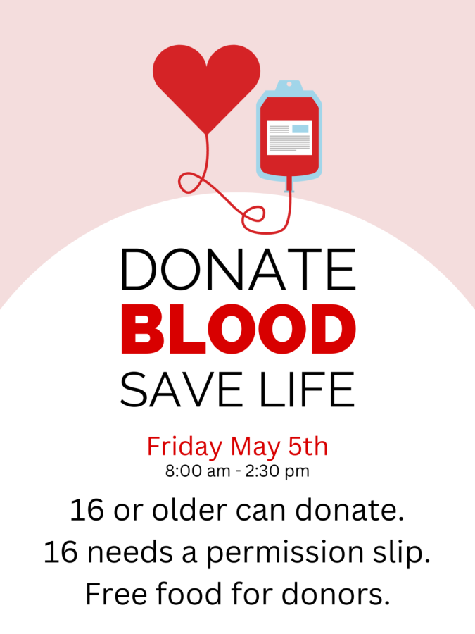 Leadership Class to hold Blood Drive on Friday, May 5