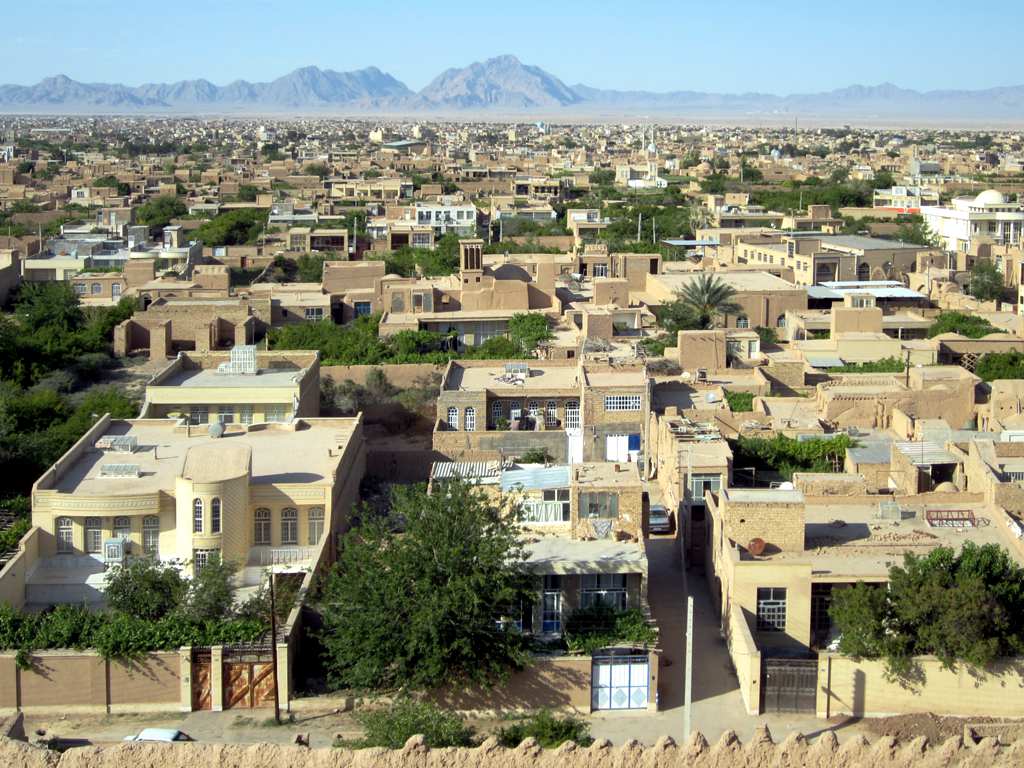 The mud brick houses of Meybod, Iran, as seen from Narin Castle.
"Meybod, Iran" by D-Stanley is licensed under CC BY 2.0.